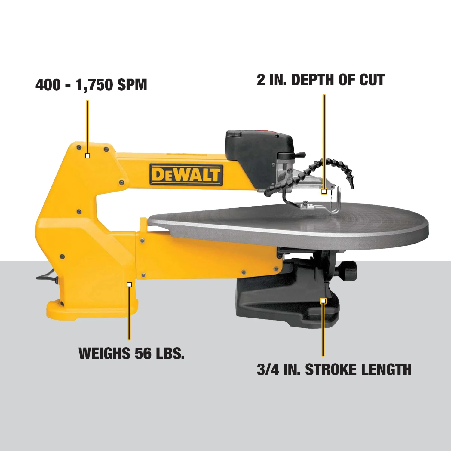 DEWALT 20-in 1.3 -Amp Variable Speed Corded Scroll Saw 2 DEWALT 20-in 1.3 -Amp Variable Speed Corded Scroll Saw -DeWALT 05015206