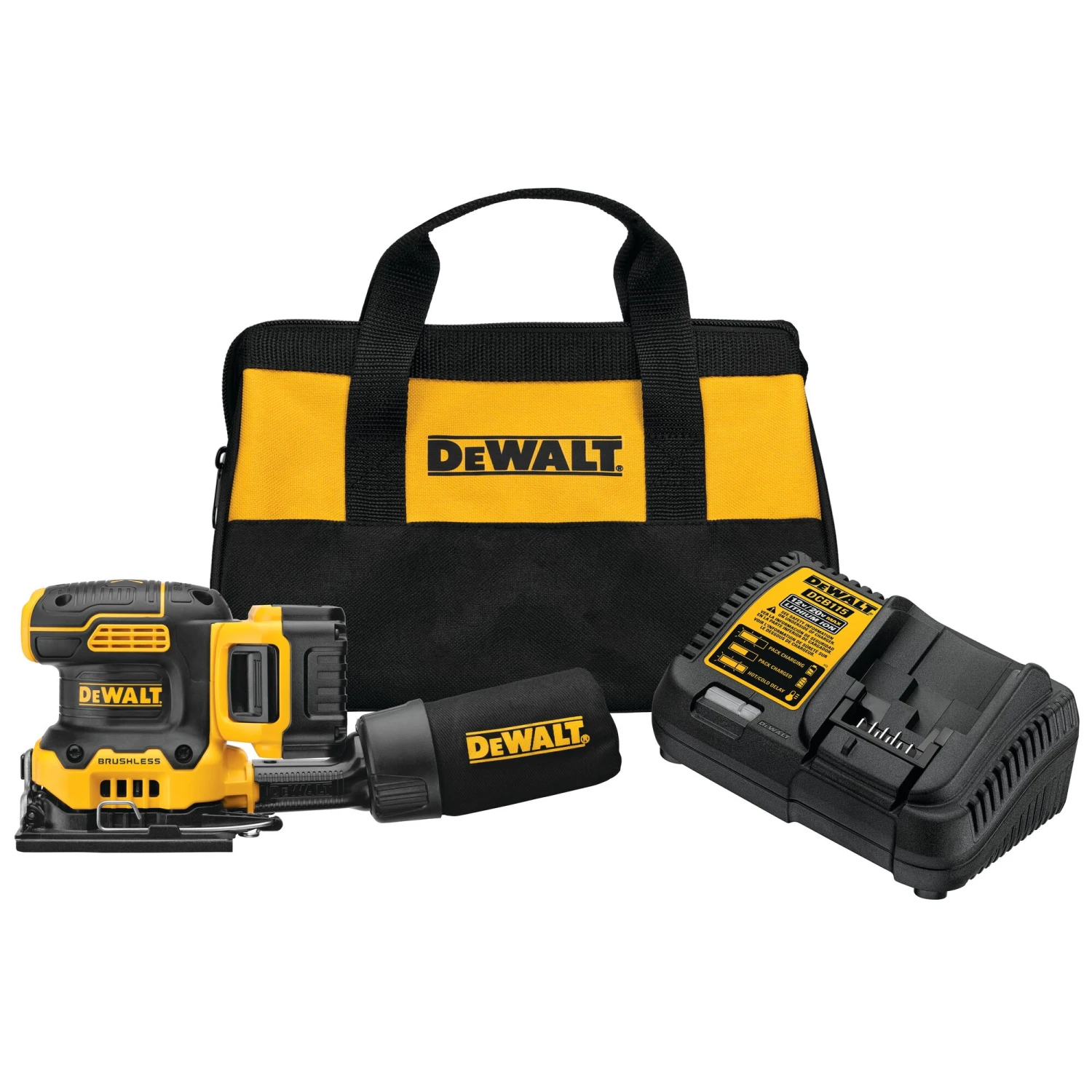 DEWALT 20-Volt Brushless Variable Speed Sheet Cordless Sander With Dust Management Battery Included 1 DEWALT 20-Volt Brushless Variable Speed Sheet Cordless Sander With Dust Management Battery Included -DeWALT 15788823