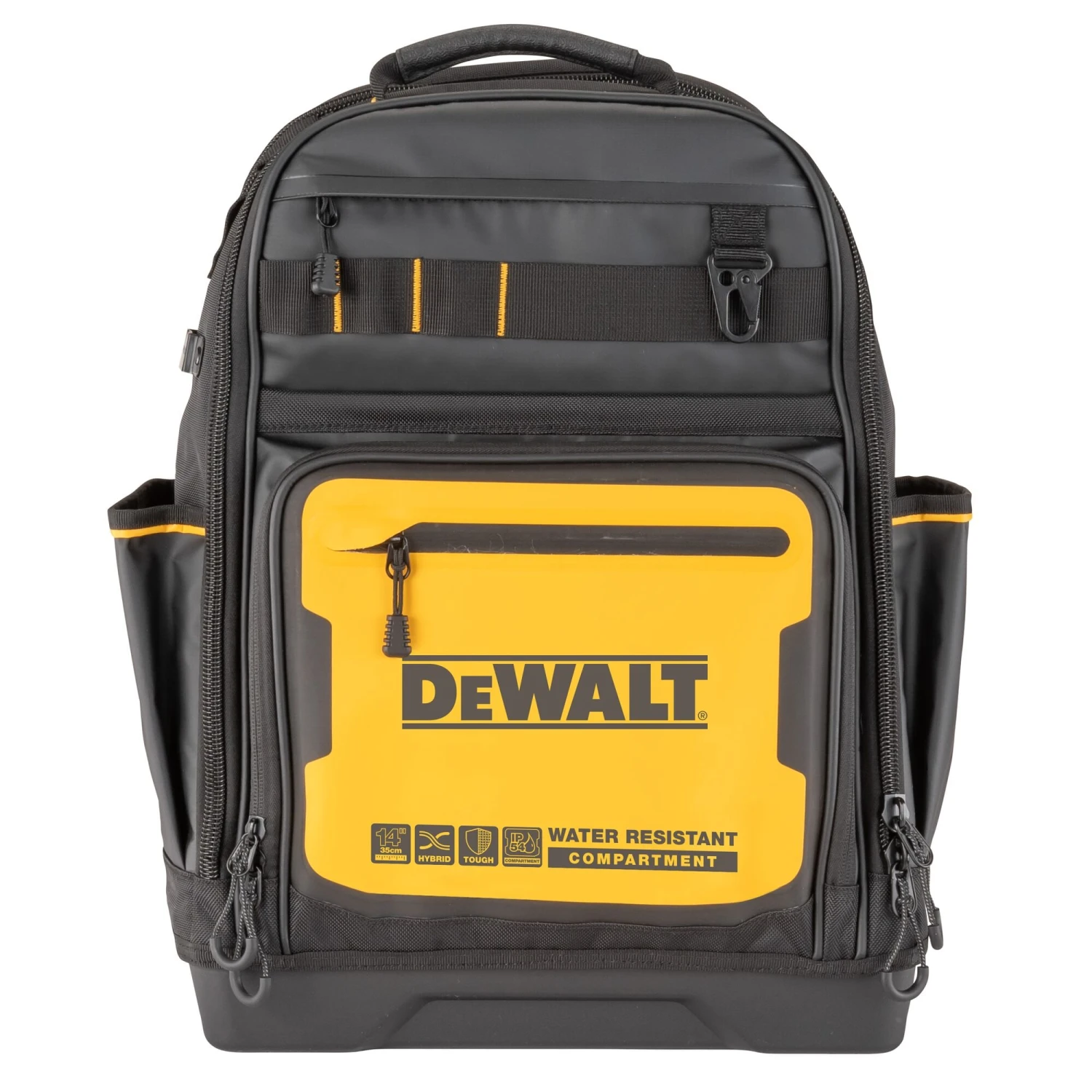 DEWALT Black - Yellow Polyester 7.75-in W X 18.75-in D X 13.75-in L Zippered Backpack 1 DEWALT Black - Yellow Polyester 7.75-in W X 18.75-in D X 13.75-in L Zippered Backpack -DeWALT 63491940