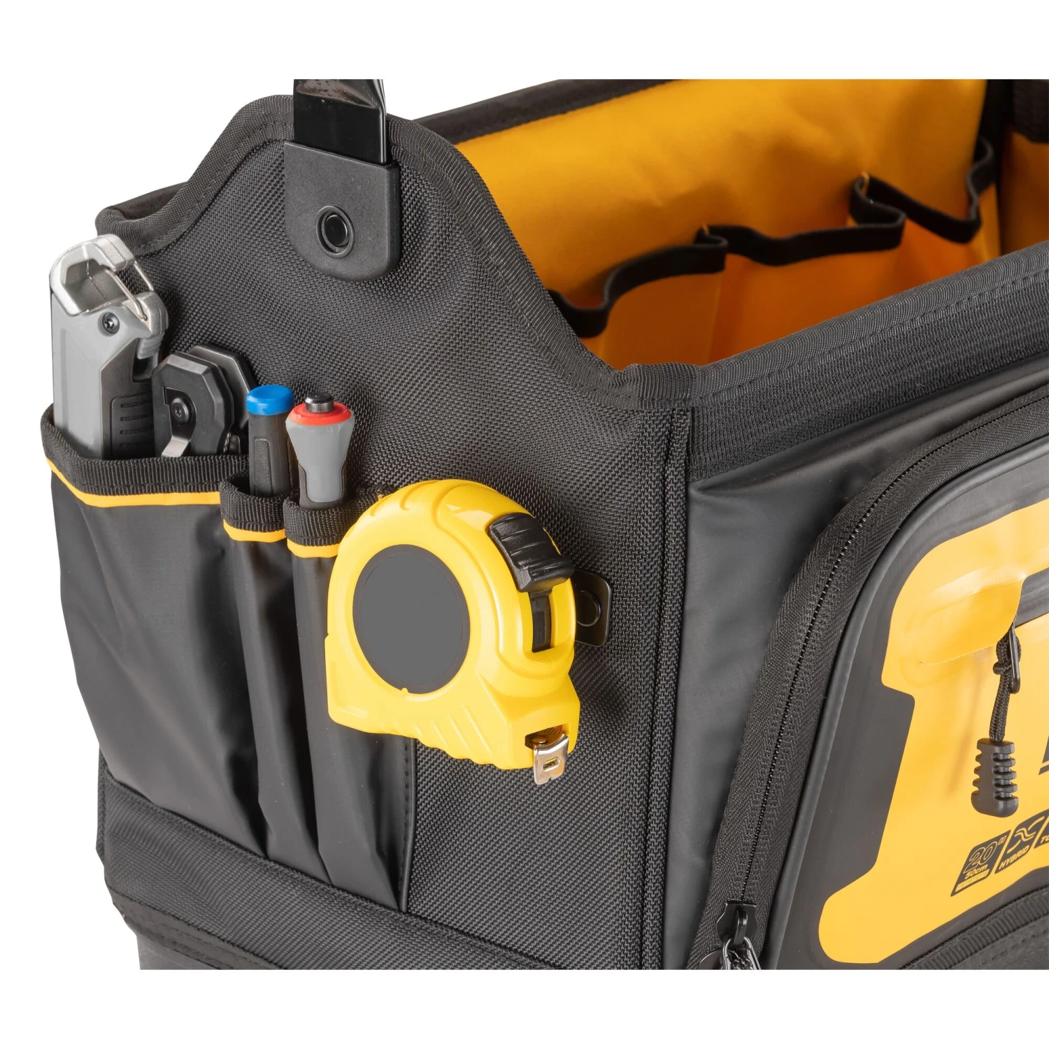 DEWALT Black - Yellow Ballistic Nylon 10.625-in W X 12.5-in D X 20-in L Zippered Tool Tote 8 DEWALT Black - Yellow Ballistic Nylon 10.625-in W X 12.5-in D X 20-in L Zippered Tool Tote -DeWALT 63968858