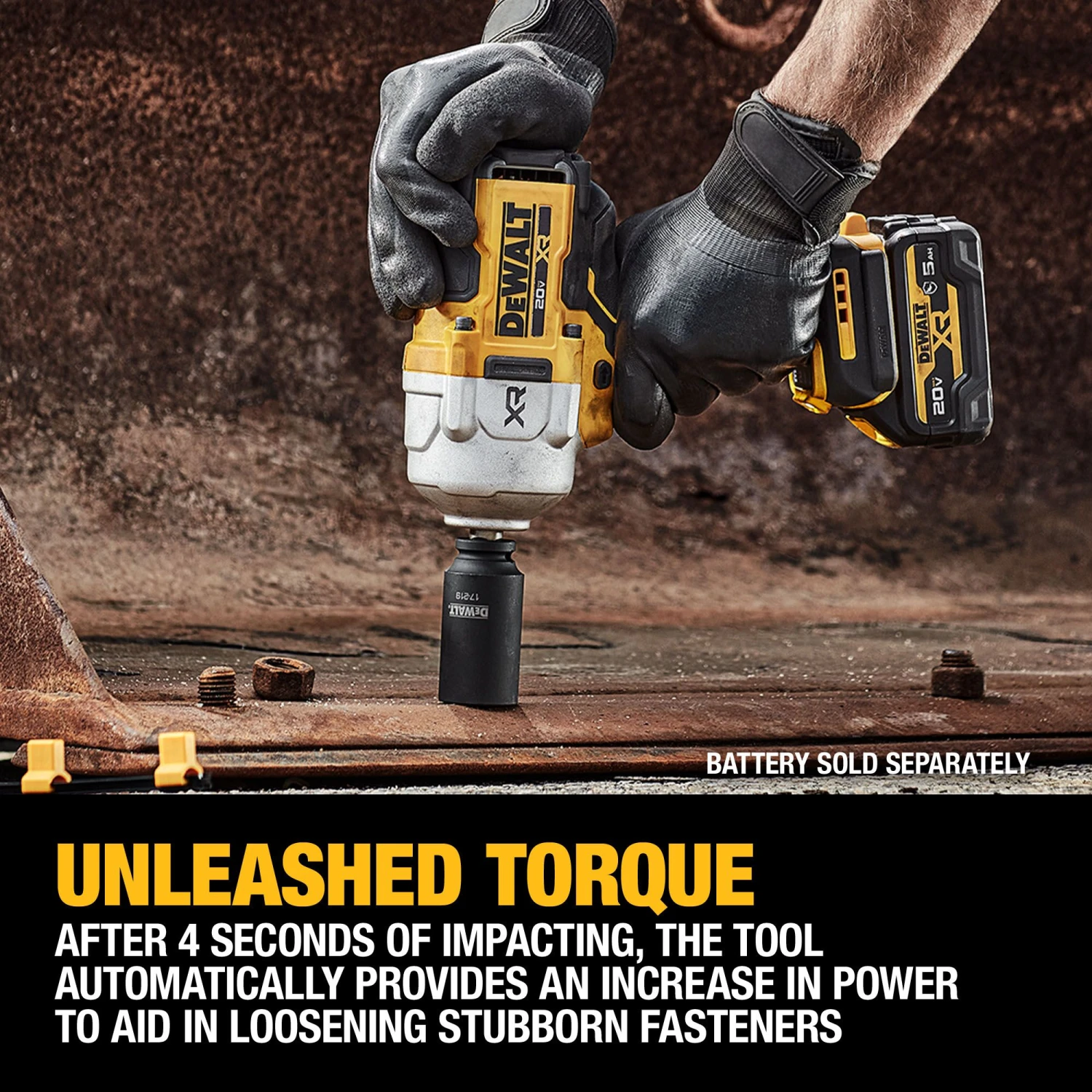 DEWALT XR 20-volt Max Variable Speed Brushless 1/2-in Drive Cordless Impact Wrench (Battery Not Included And Charger Not Included) 5 DEWALT XR 20-volt Max Variable Speed Brushless 1/2-in Drive Cordless Impact Wrench (Battery Not Included And Charger Not Included) -DeWALT 65370106