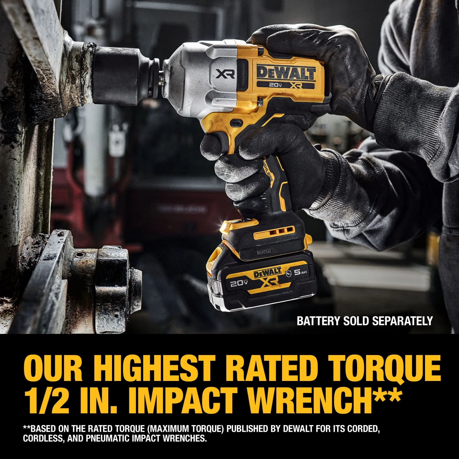 DEWALT XR 20-volt Max Variable Speed Brushless 1/2-in Drive Cordless Impact Wrench (Battery Not Included And Charger Not Included) 4 DEWALT XR 20-volt Max Variable Speed Brushless 1/2-in Drive Cordless Impact Wrench (Battery Not Included And Charger Not Included) -DeWALT 65370108