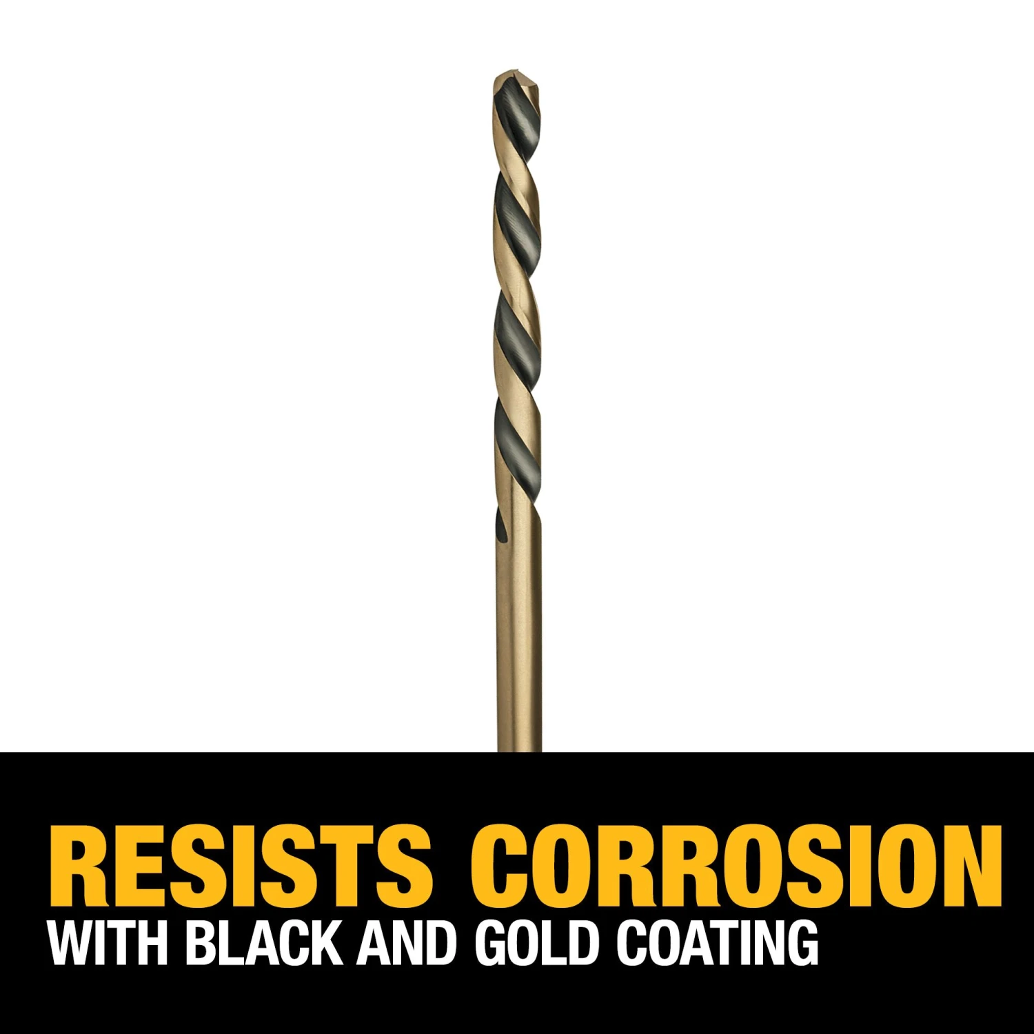 DEWALT 9/16-in X 6-in Black And Gold Coated HSS Jobber Length Twist Drill Bit 4 DEWALT 9/16-in X 6-in Black And Gold Coated HSS Jobber Length Twist Drill Bit -DeWALT 65965805