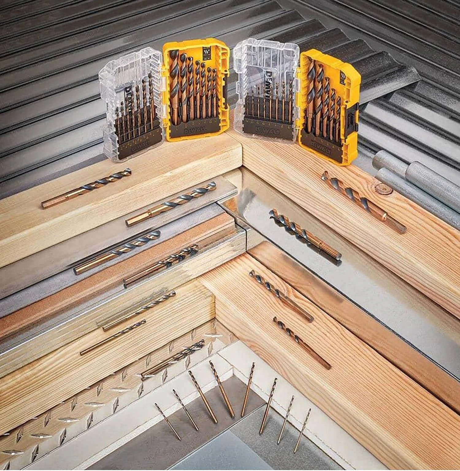 DEWALT 9/16-in X 6-in Black And Gold Coated HSS Jobber Length Twist Drill Bit 8 DEWALT 9/16-in X 6-in Black And Gold Coated HSS Jobber Length Twist Drill Bit -DeWALT 65965868