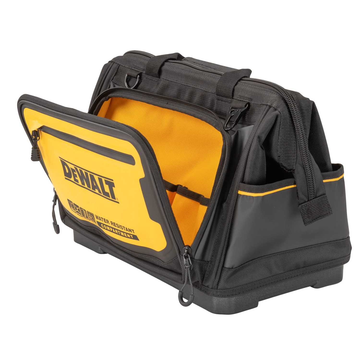 DEWALT Black/Yellow Ballistic Nylon 11-in W X 11.75-in D X 16.125-in L Zippered Tool Bag 6 DEWALT Black/Yellow Ballistic Nylon 11-in W X 11.75-in D X 16.125-in L Zippered Tool Bag -DeWALT 66266572