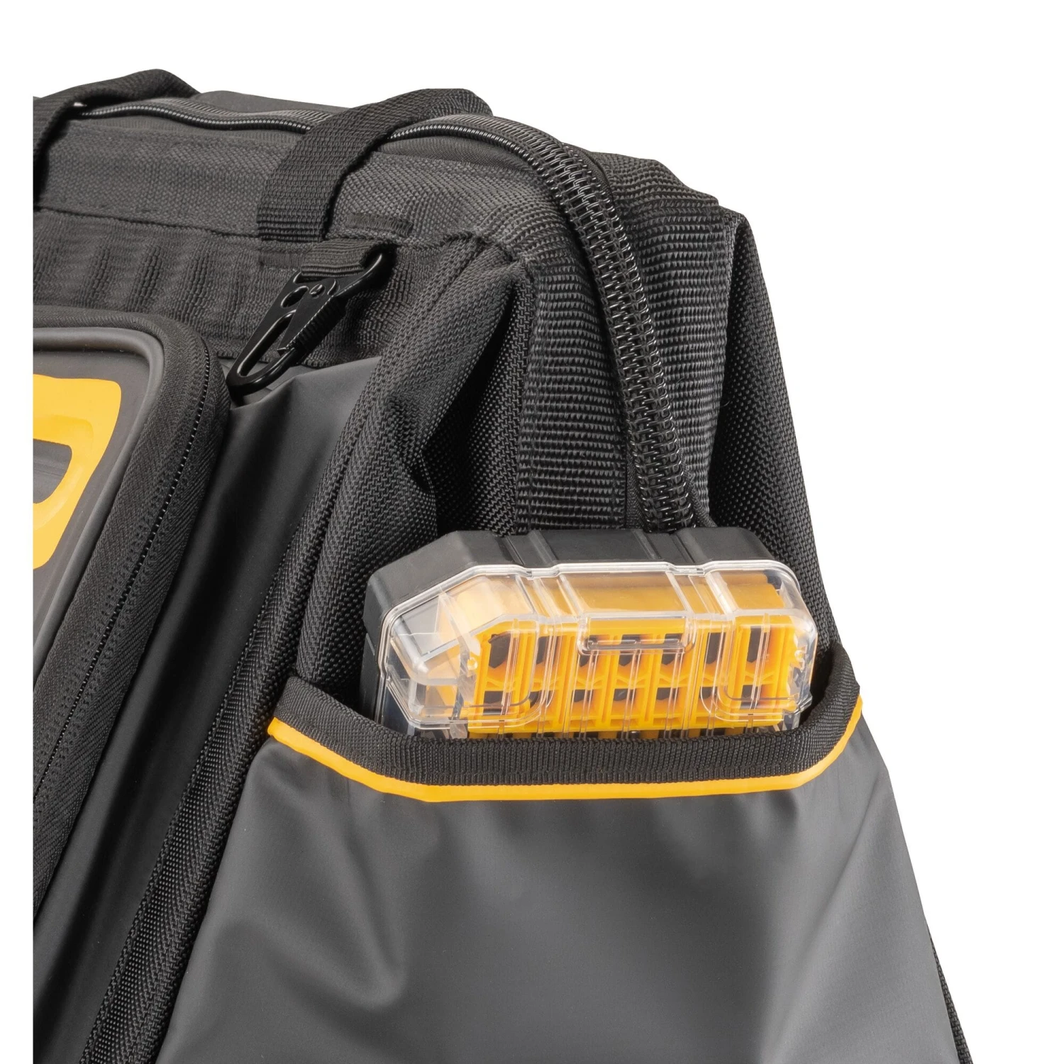 DEWALT Black/Yellow Ballistic Nylon 11-in W X 11.75-in D X 16.125-in L Zippered Tool Bag 11 DEWALT Black/Yellow Ballistic Nylon 11-in W X 11.75-in D X 16.125-in L Zippered Tool Bag -DeWALT 66266577
