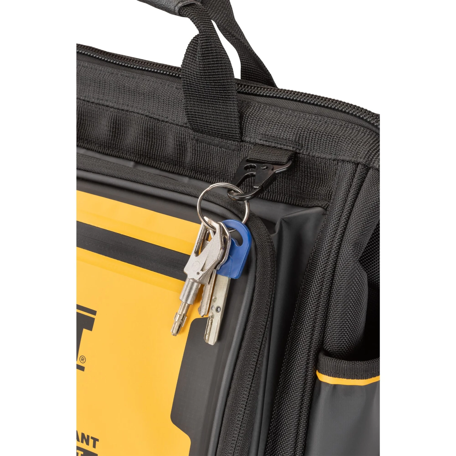 DEWALT Black/Yellow Ballistic Nylon 11-in W X 11.75-in D X 16.125-in L Zippered Tool Bag 10 DEWALT Black/Yellow Ballistic Nylon 11-in W X 11.75-in D X 16.125-in L Zippered Tool Bag -DeWALT 66266578