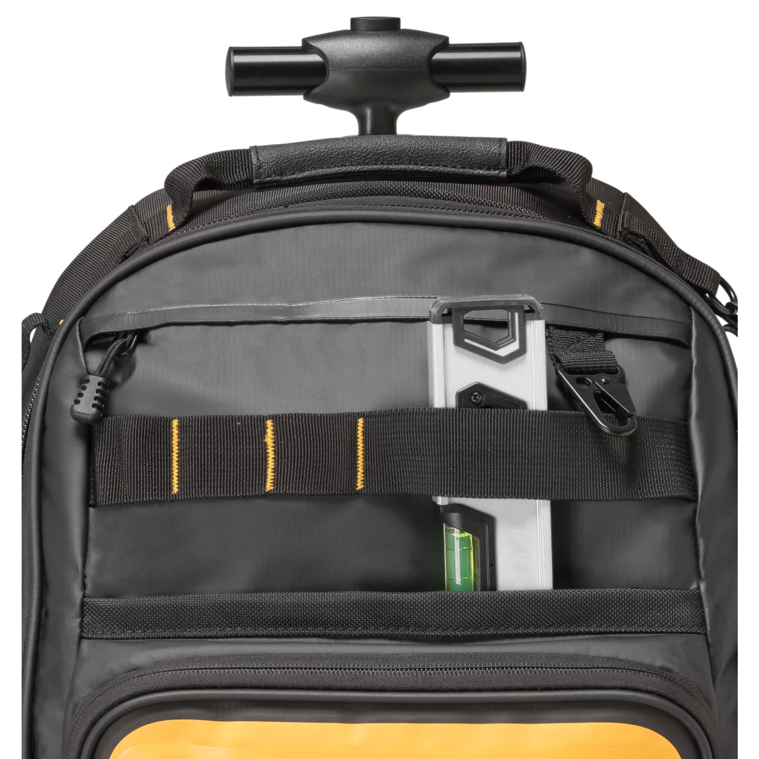 DEWALT Black/Yellow Ballistic Nylon 9.375-in W X 21.125-in D X 13.75-in L Zippered Rolling Backpack 9 DEWALT Black/Yellow Ballistic Nylon 9.375-in W X 21.125-in D X 13.75-in L Zippered Rolling Backpack -DeWALT 66266588
