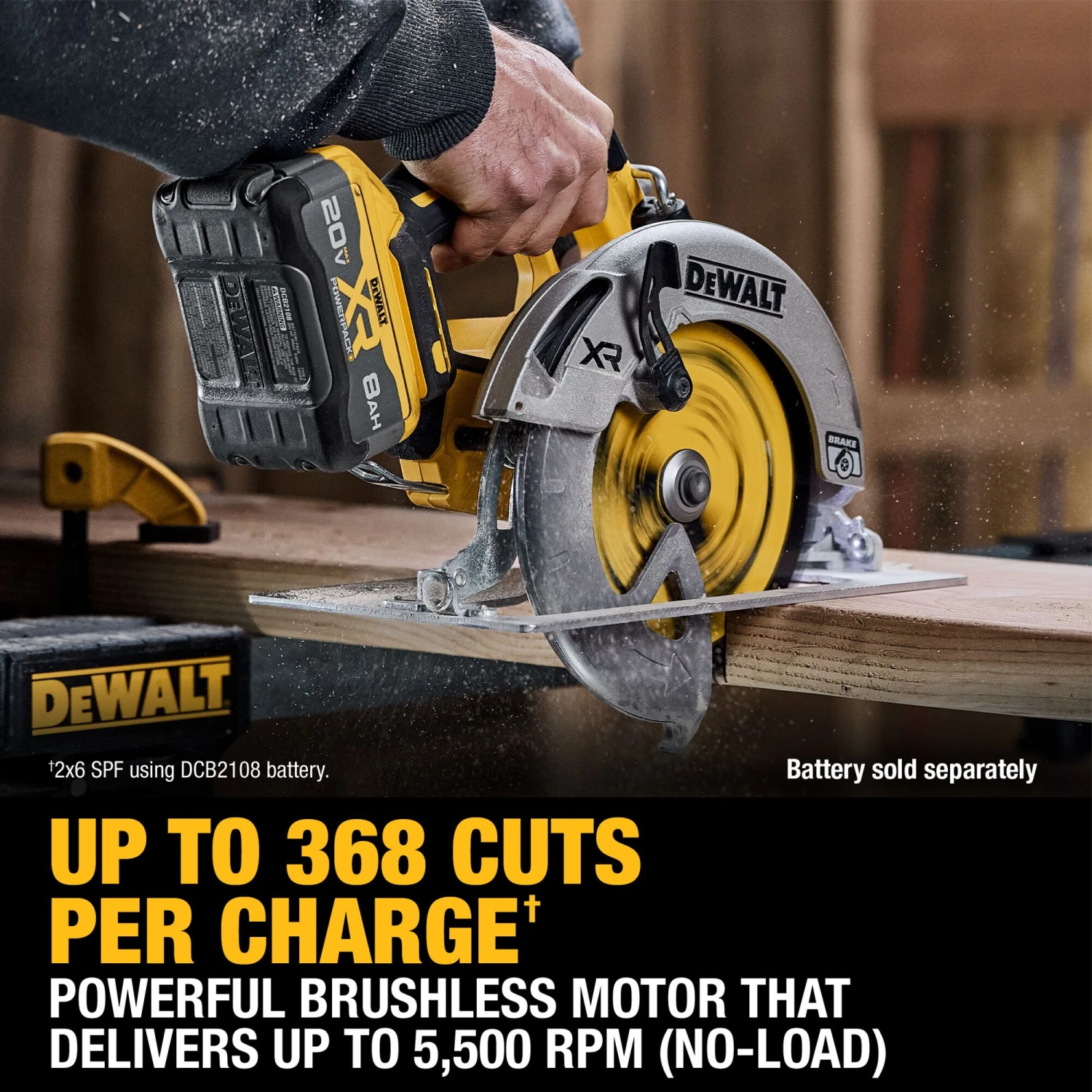 DEWALT XR 20-volt Max 7-1/4-in Brushless Cordless Circular Saw (Battery Not Included And Charger Not Included) 6 DEWALT XR 20-volt Max 7-1/4-in Brushless Cordless Circular Saw (Battery Not Included And Charger Not Included) -DeWALT 67024732