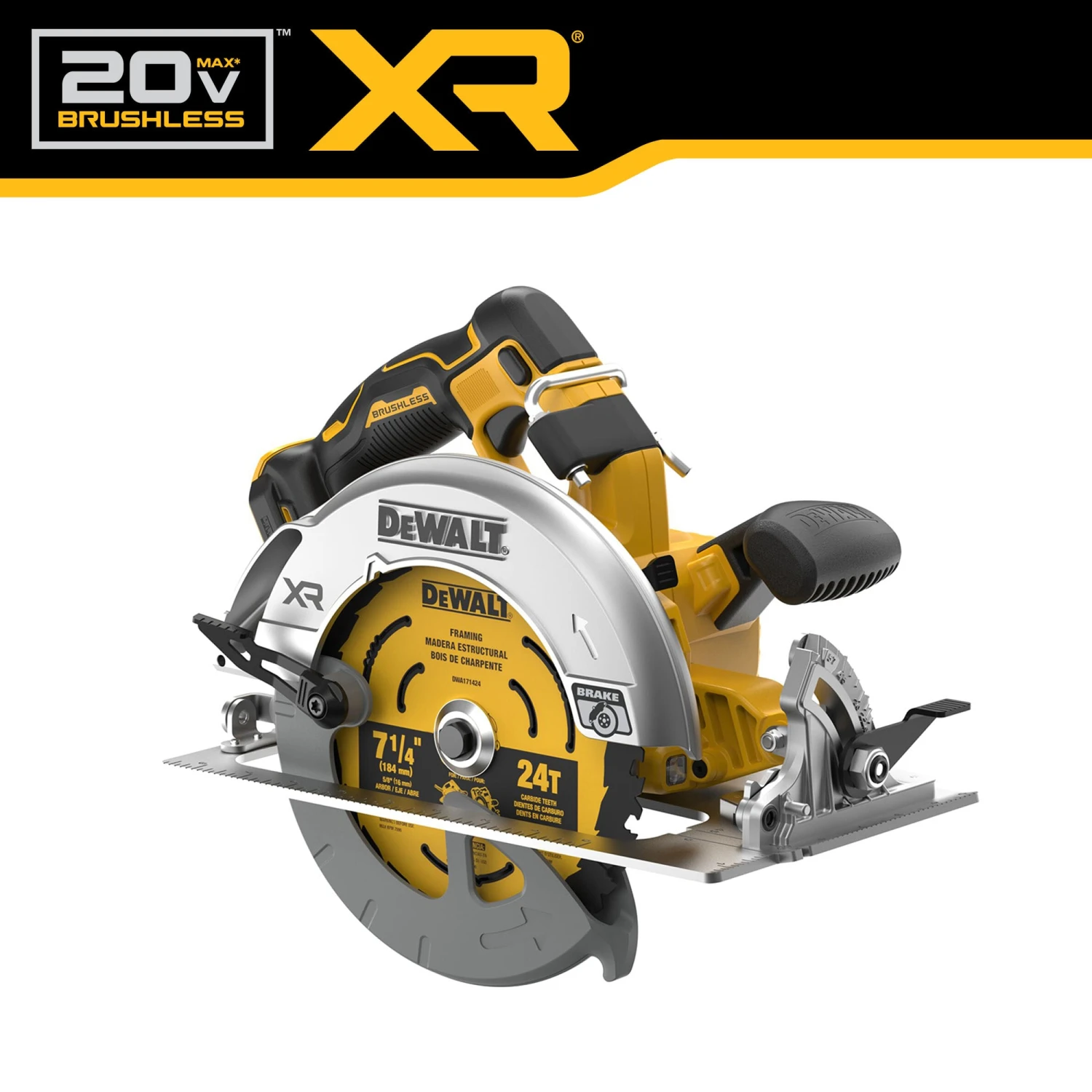DEWALT XR 20-volt Max 7-1/4-in Brushless Cordless Circular Saw (Battery Not Included And Charger Not Included) 3 DEWALT XR 20-volt Max 7-1/4-in Brushless Cordless Circular Saw (Battery Not Included And Charger Not Included) -DeWALT 67457220