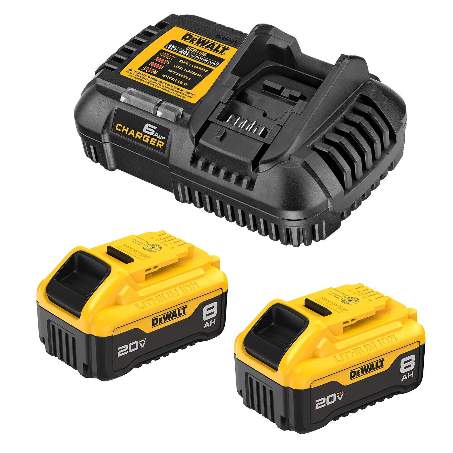 DEWALT 20 -Volt 2 -Pack Lithium-ion ( 8 Ah 8 Ah Battery And Charger ) 1 DEWALT 20 -Volt 2 -Pack Lithium-ion ( 8 Ah 8 Ah Battery And Charger ) -DeWALT 67501833