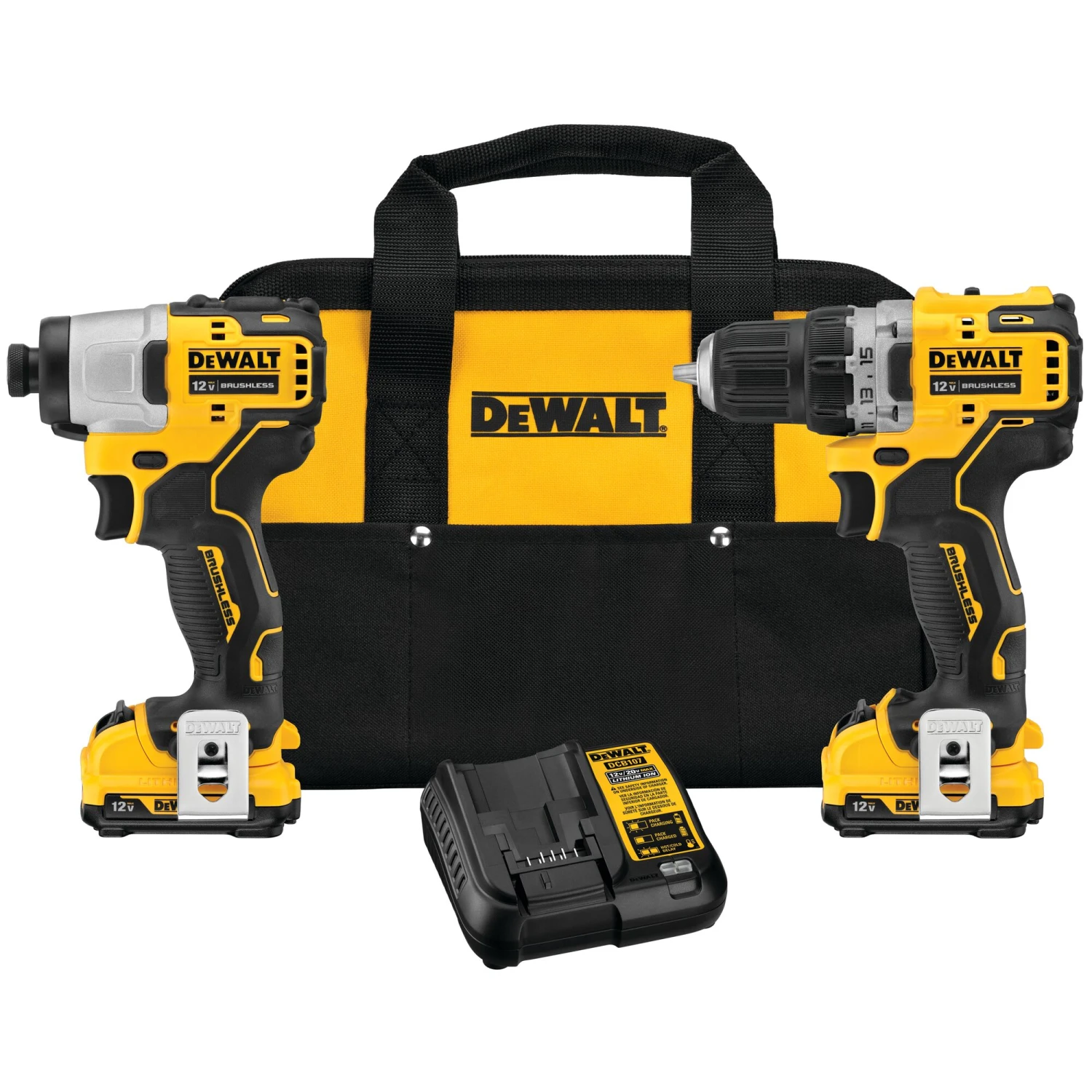 DEWALT XTREME 2-Tool 12V MAX XR Brushless DrilI/Impact Driver With Bag (2-Batteries And Charger Included) 1 DEWALT XTREME 2-Tool 12V MAX XR Brushless DrilI/Impact Driver With Bag (2-Batteries And Charger Included) -DeWALT 68091826