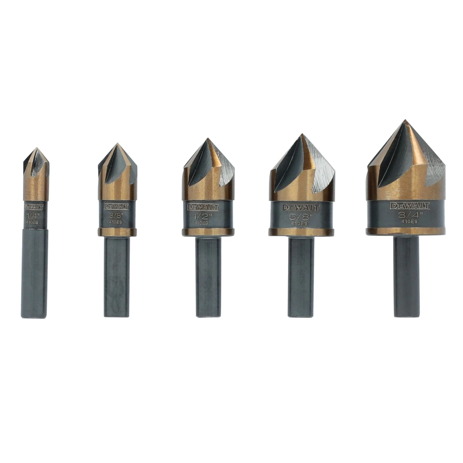 DEWALT BLACK GOLD 5 -Piece X High-speed Steel Countersink Twist Drill Bit Set 1 DEWALT BLACK GOLD 5 -Piece X High-speed Steel Countersink Twist Drill Bit Set -DeWALT 71008769