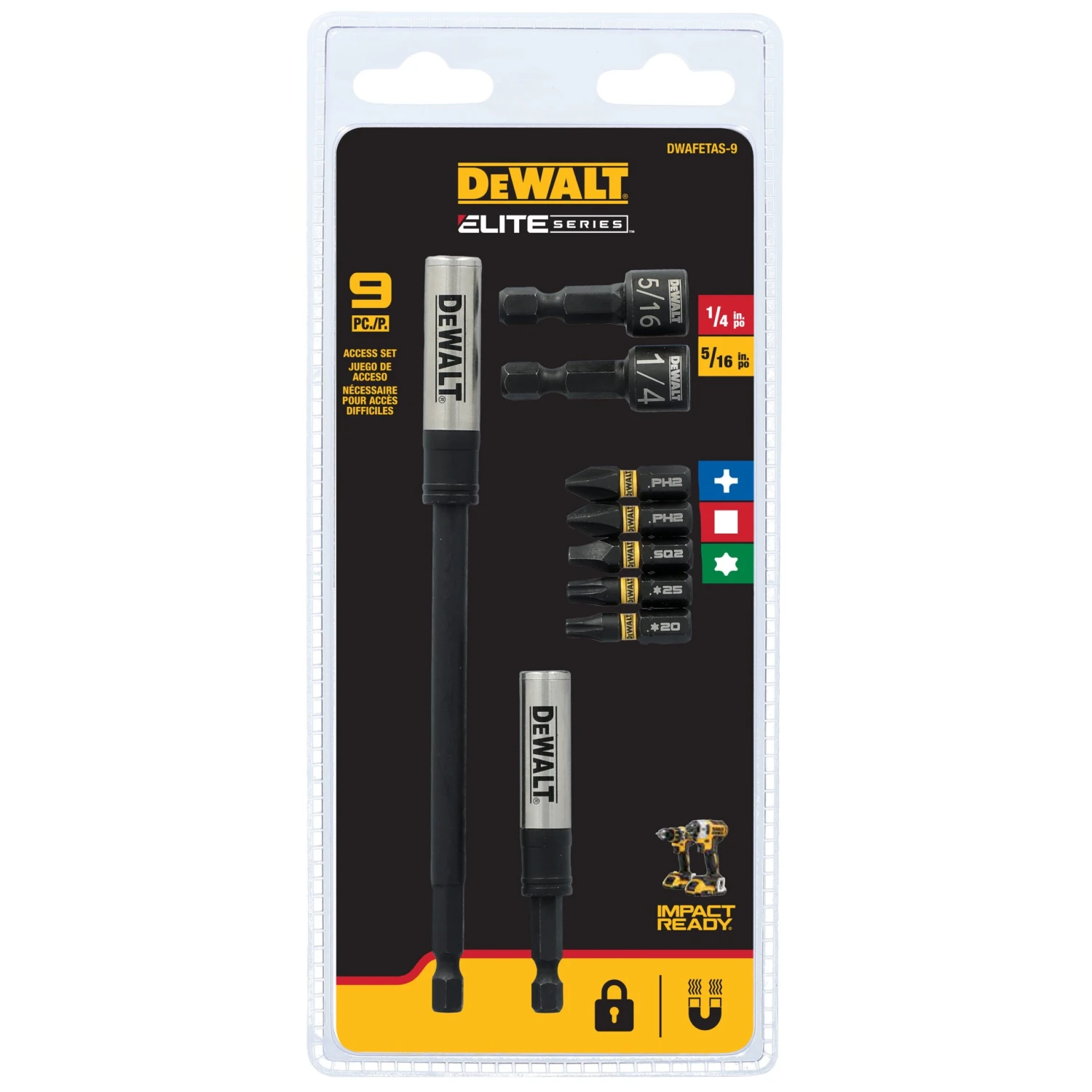 DEWALT ELITE SERIES 1/4-in X Impact Driver Bit Set 9 -Piece 1 DEWALT ELITE SERIES 1/4-in X Impact Driver Bit Set 9 -Piece -DeWALT 72029774 scaled